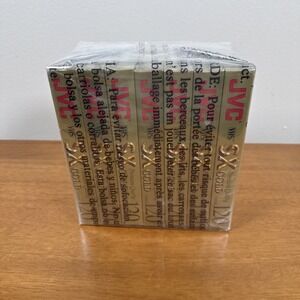 JVC Lot of 7 Premium Quality 6 Hrs T-120 SX Gold VHS Tapes Factory Sealed